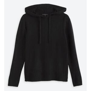 NWT LOVE ELLIE Daniela Hooded Long Sleeve Sweater Black Large